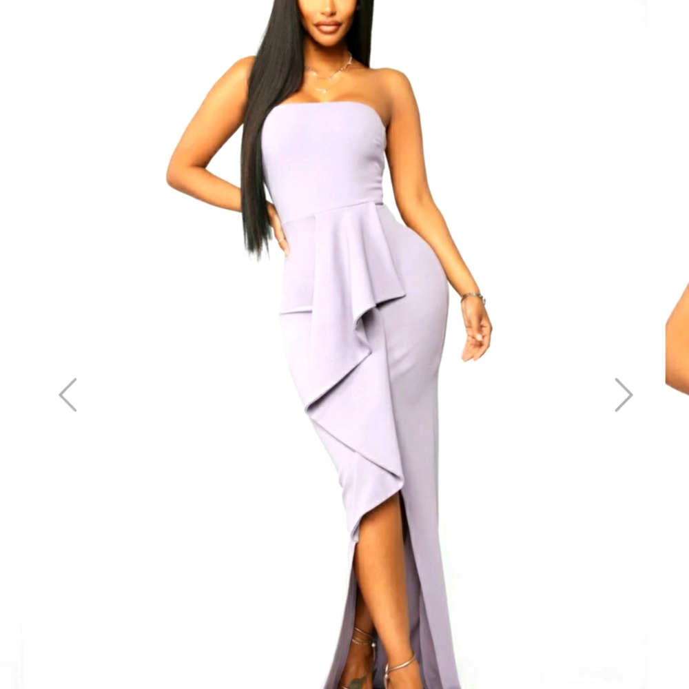 Long lilac maxidress women night out dress size 1X